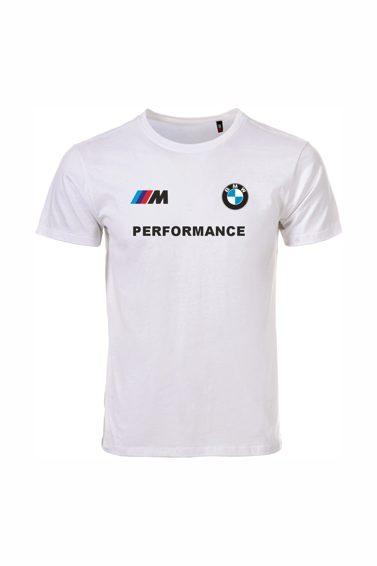 Unisex Beyaz %100 Pamuk Regular Fit Tişört – BMW Baskılı, Günlük & Spor T-Shirt