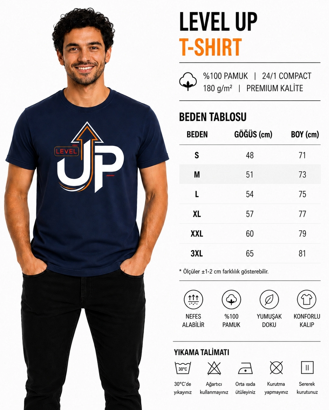 Etifa Plan B Premium Unisex Tişört %100 Pamuk Modern Lacivert Tişört