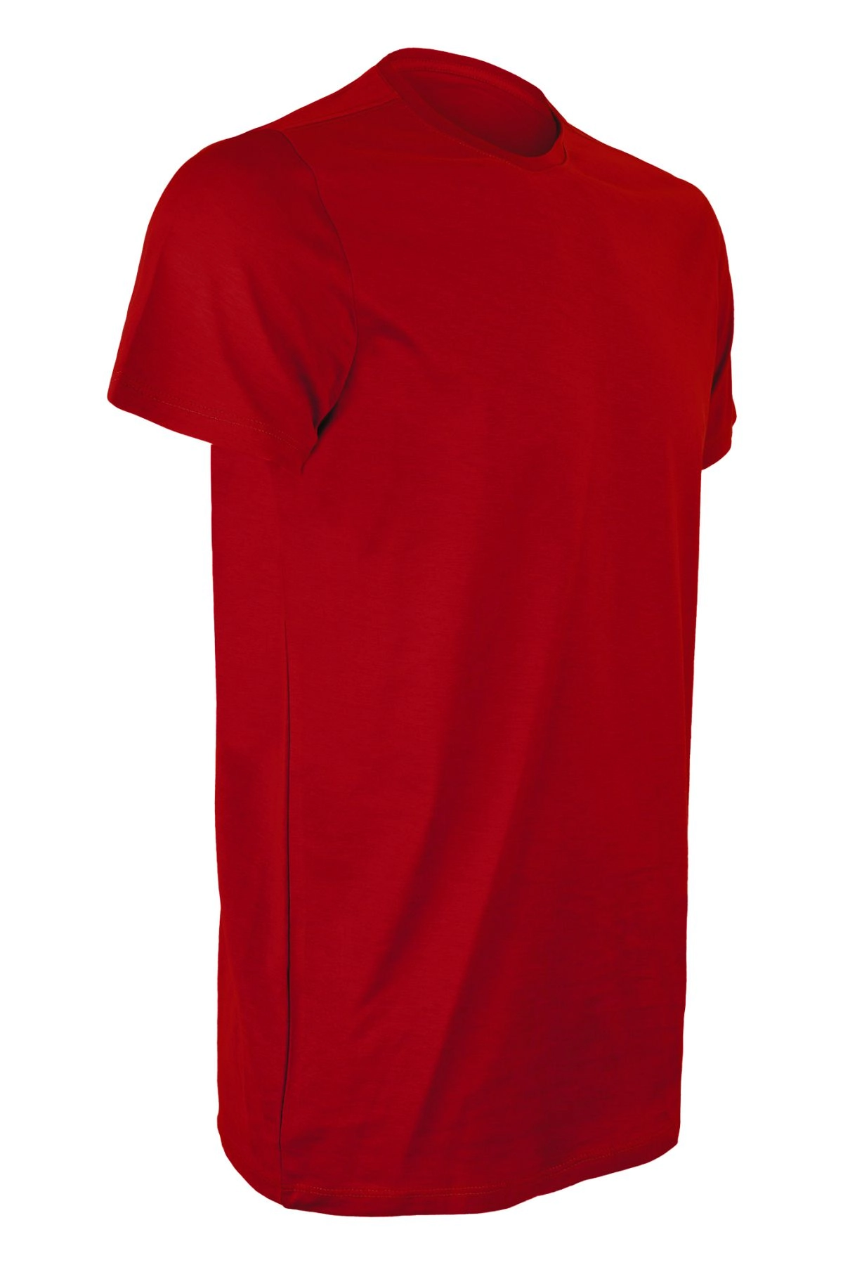 Premium Pamuk Likralı Basic Tişört Rahat Kalıp Unisex Günlük Spor T-Shirt Kırmızı