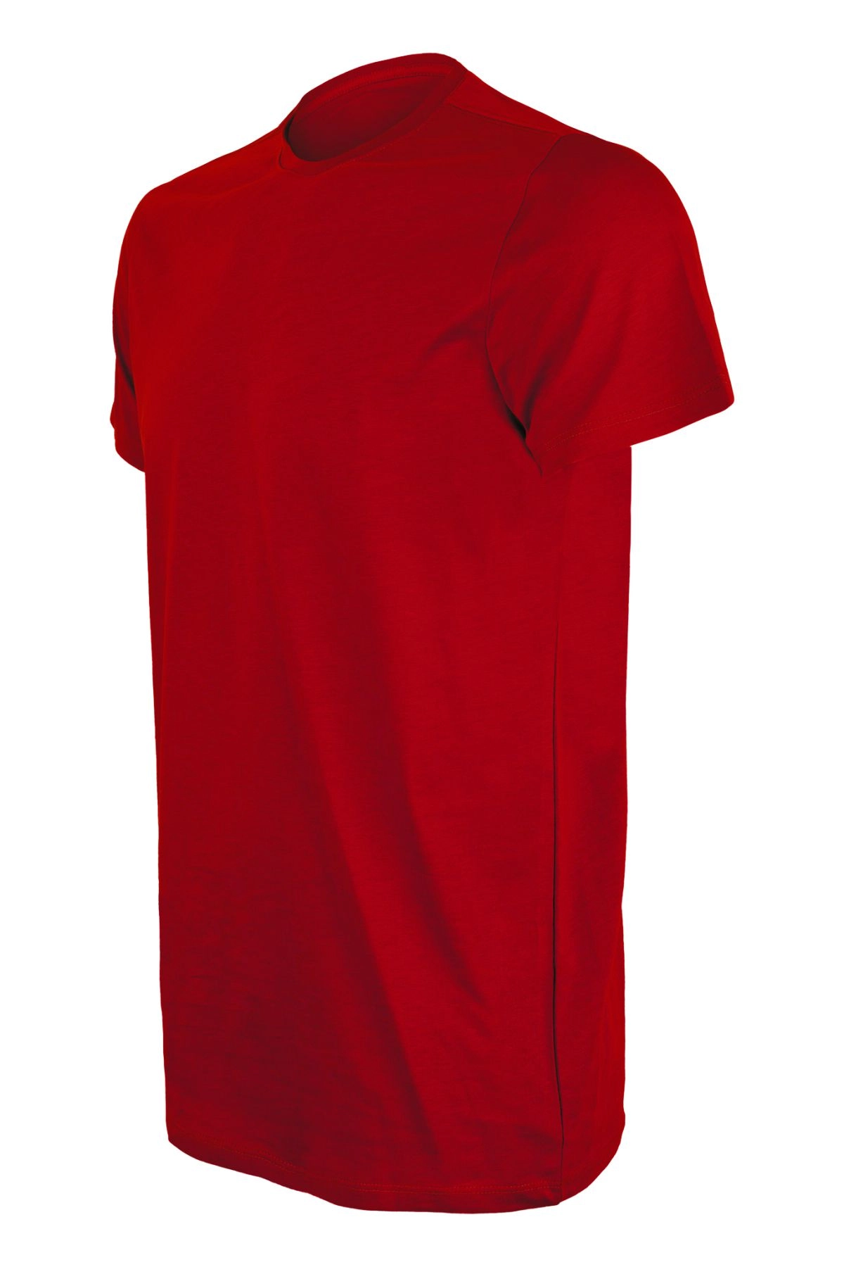 Premium Pamuk Likralı Basic Tişört Rahat Kalıp Unisex Günlük Spor T-Shirt Kırmızı