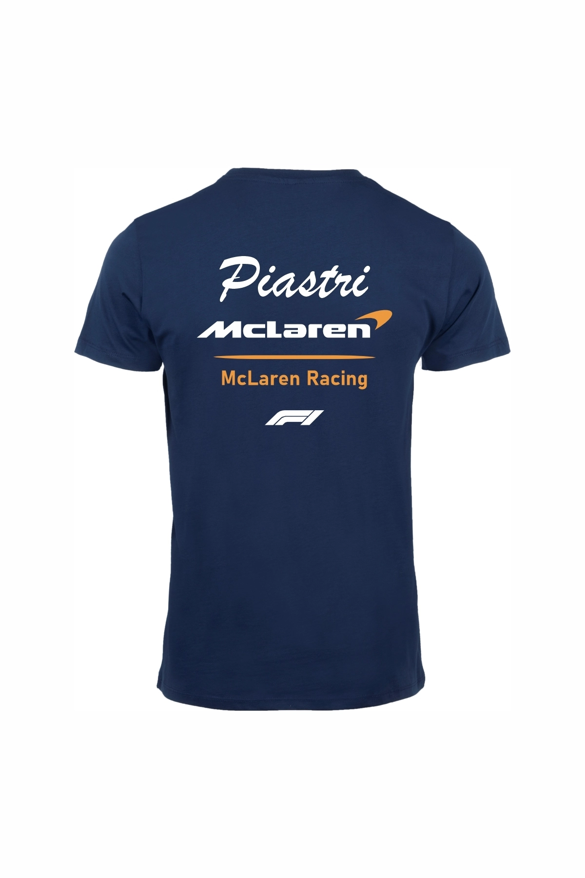 Unisex Lacivert %100 Pamuk Regular Fit Tişört – McLaren Baskılı,  Günlük & Spor T-Shirt