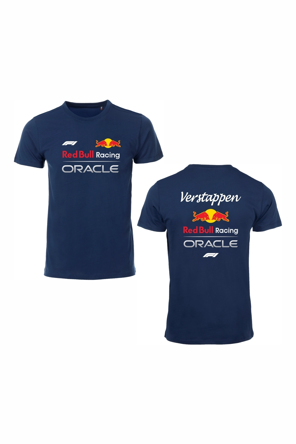 Red Bull Oracle Baskılı, Günlük & Spor T-Shirt Unisex Lacivert %100 Pamuk Regular Tişört