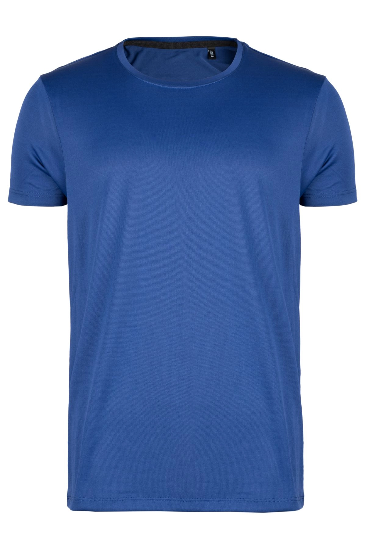 Premium Pamuk Likralı Basic Tişört Rahat Kalıp Unisex Günlük Spor T-Shirt Lacivert