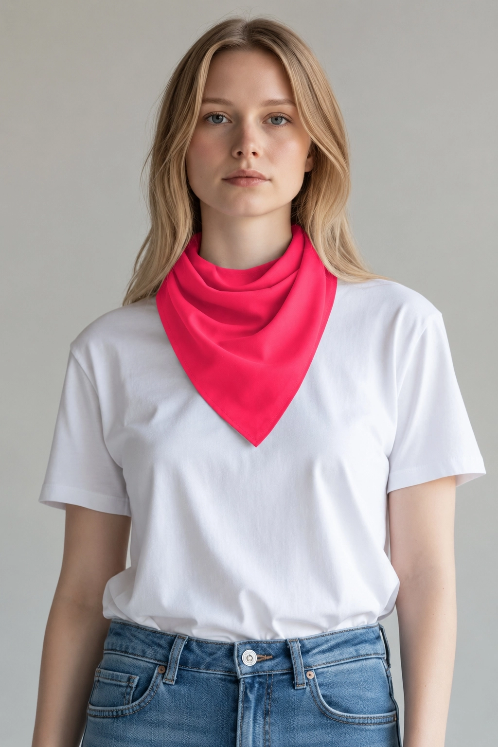 Üçgen Bandana Fular Bone Mutfak ve Aşçı Bone Likralı Soft Nar Kırmızı