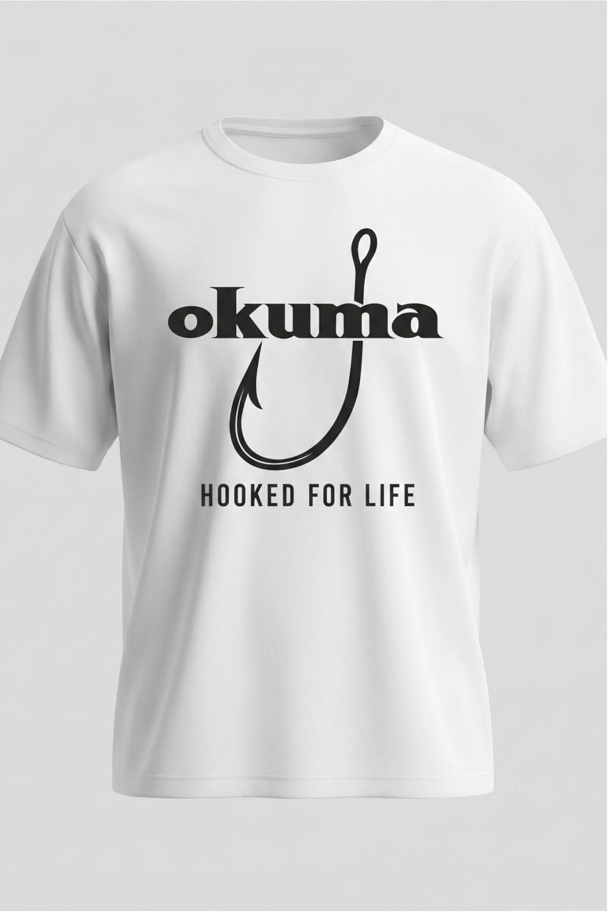 Etifa Oversize Balıkçı Tişörtü Okuma Hooked For Life %100 Pamuk Premium Beyaz Unisex