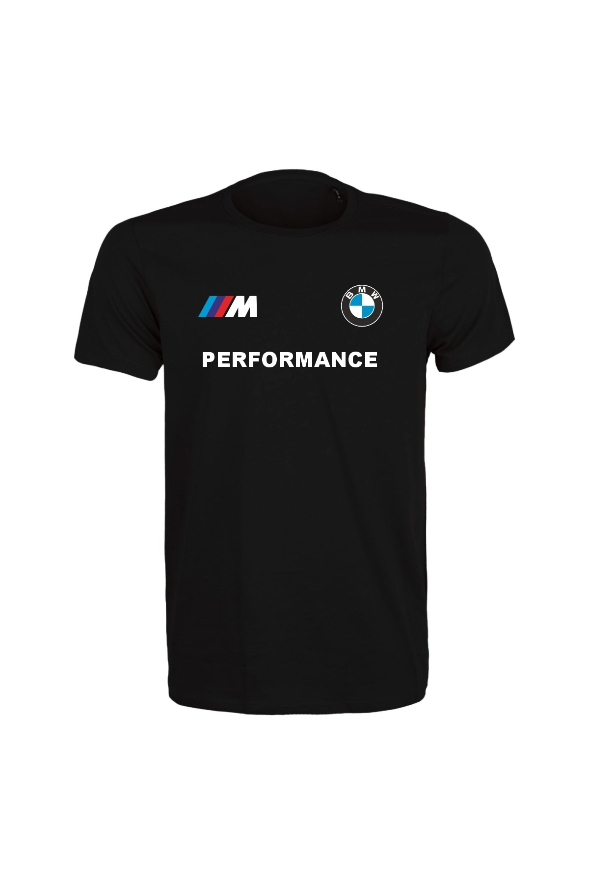 Unisex Siyah %100 Pamuk Regular Fit Tişört – BMW Baskılı, Günlük & Spor T-Shirt