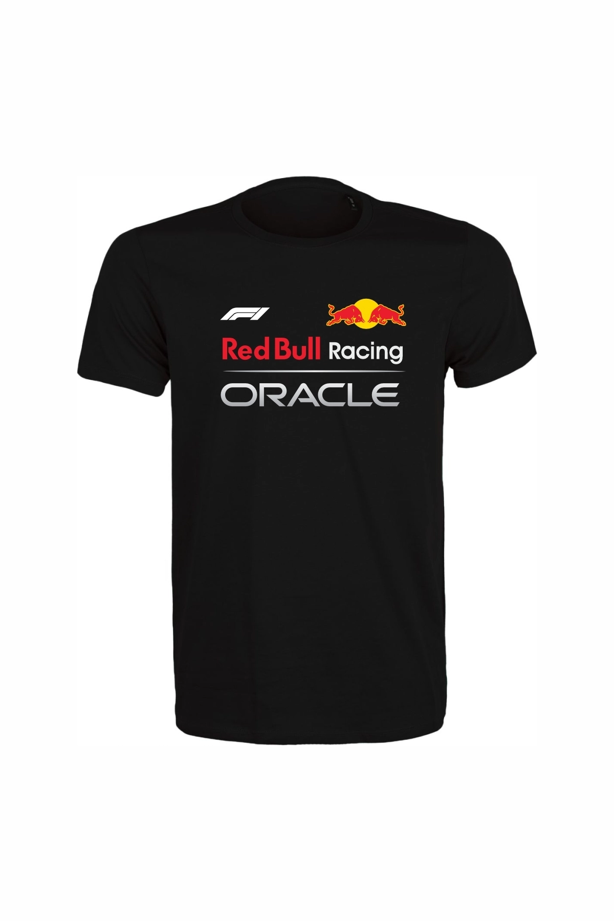 Red Bull Oracle Baskılı, Günlük & Spor T-Shirt Unisex Siyah %100 Pamuk Regular Tişört