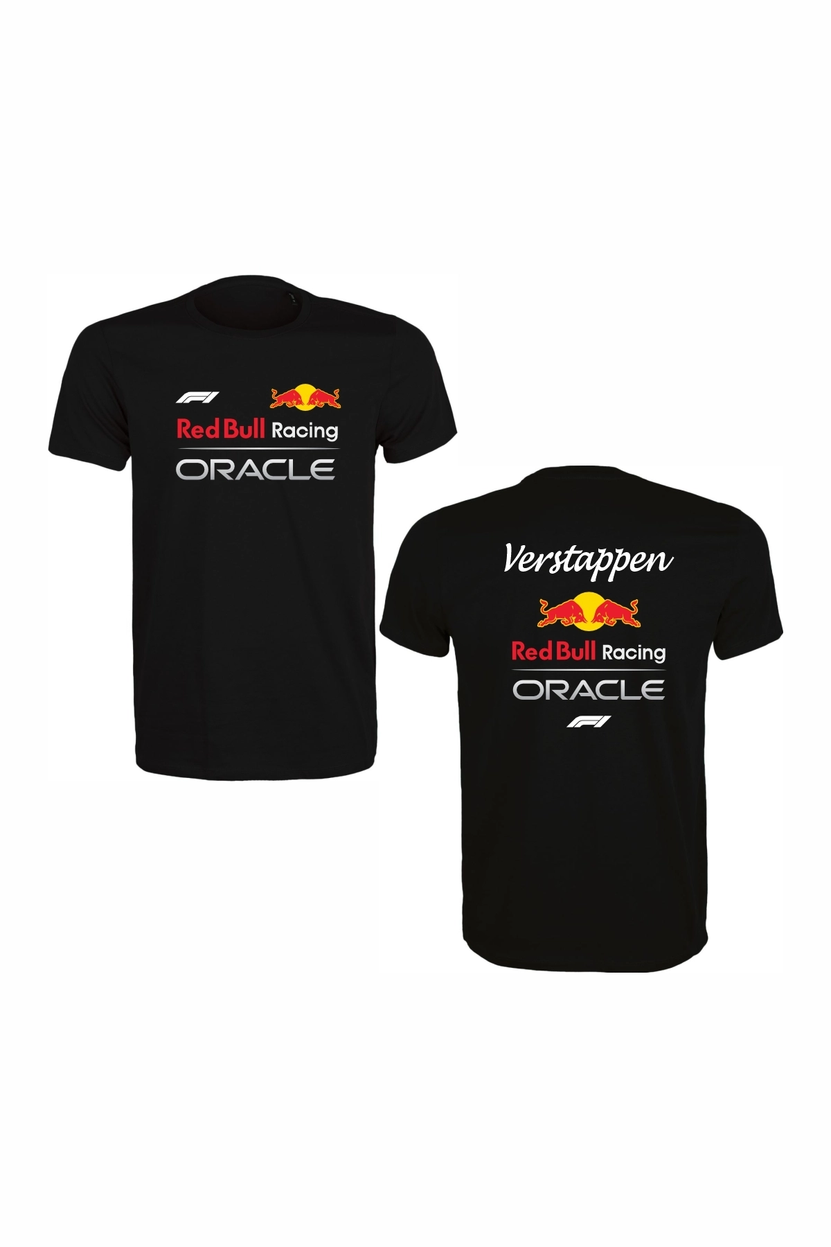 Red Bull Oracle Baskılı, Günlük & Spor T-Shirt Unisex Siyah %100 Pamuk Regular Tişört