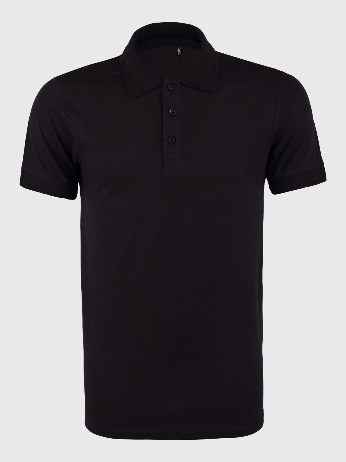 Polo Yaka Tişört  Rahat Kalıp Nefes Alabilen Erkek Polo T-Shirt Siyah