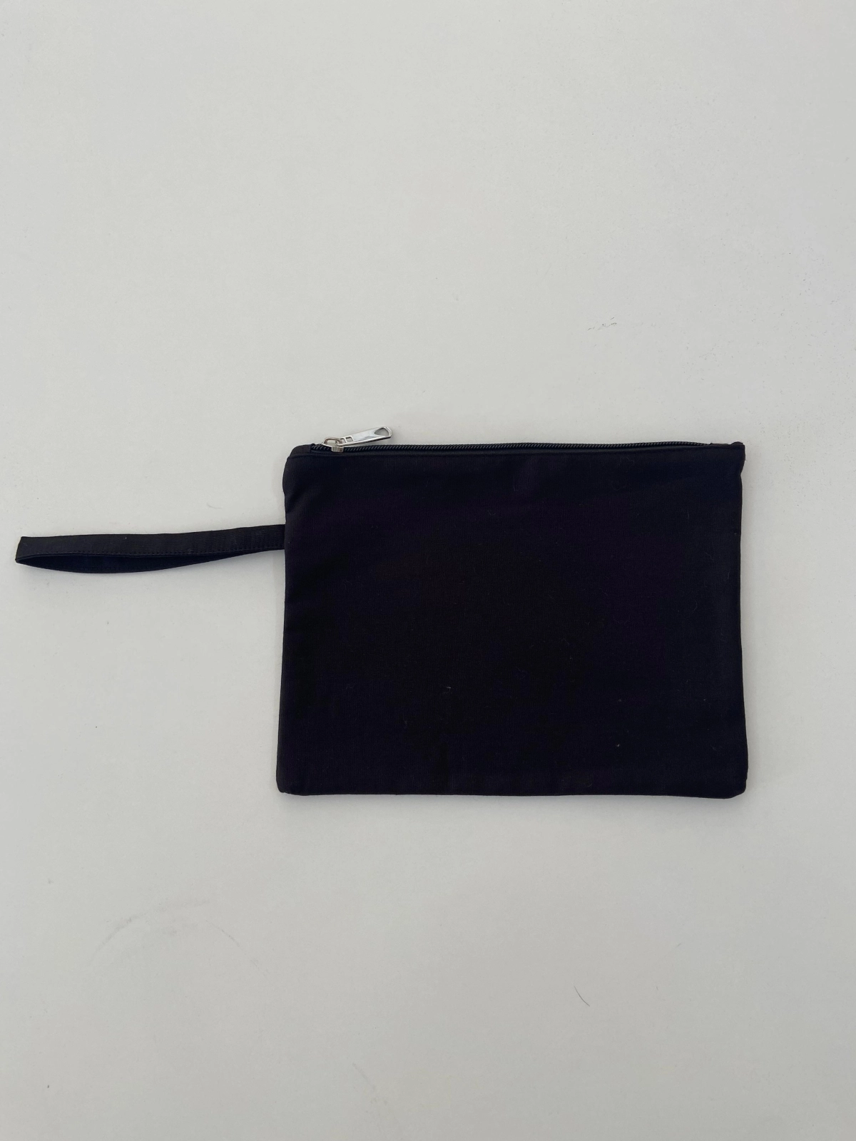 Kanvas Clutch Çanta Astarlı Dayanıklı Fermuarlı Günlük Kullanım Kadın El Çantası Organizer Çanta Siyah