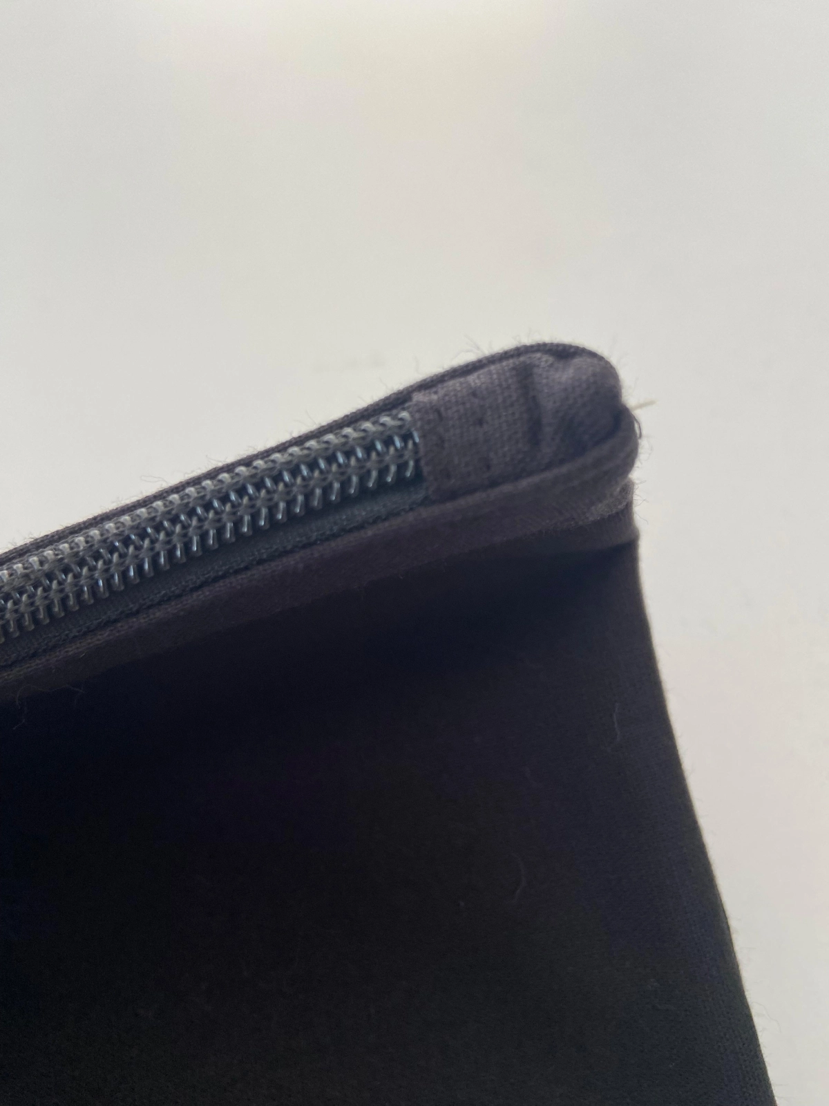 Kanvas Clutch Çanta Astarlı Dayanıklı Fermuarlı Günlük Kullanım Kadın El Çantası Organizer Çanta Siyah