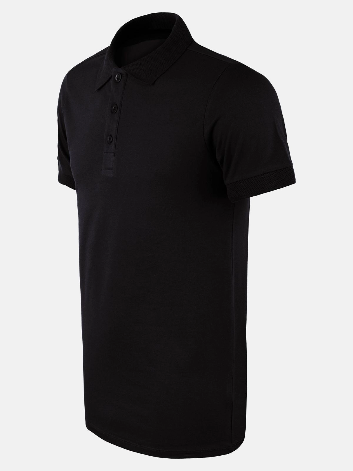 Polo Yaka Tişört  Rahat Kalıp Nefes Alabilen Erkek Polo T-Shirt Siyah
