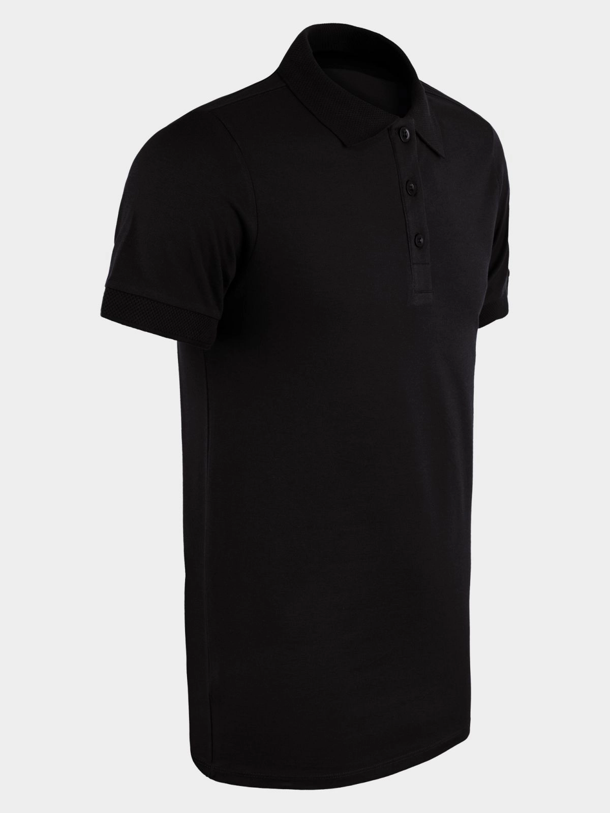 Polo Yaka Tişört  Rahat Kalıp Nefes Alabilen Erkek Polo T-Shirt Siyah