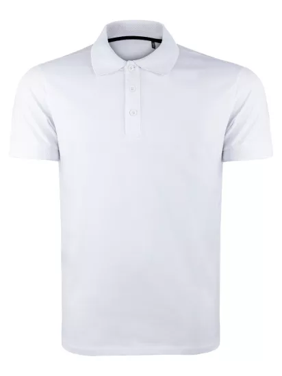 Polo Yaka Tişört  Rahat Kalıp Nefes Alabilen Erkek Polo T-Shirt Beyaz