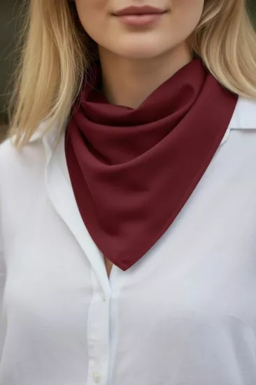 Üçgen Bandana Fular Bone Mutfak ve Aşçı Bone Likralı Soft Bordo