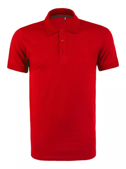 Polo Yaka Tişört  Rahat Kalıp Nefes Alabilen Erkek Polo T-Shirt Kırmızı