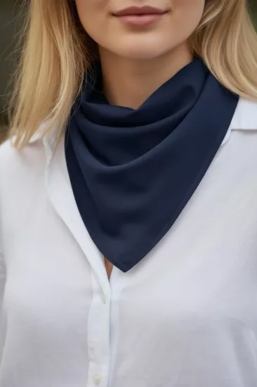 Üçgen Bandana Fular Bone Mutfak ve Aşçı Bone Likralı Soft Lacivert
