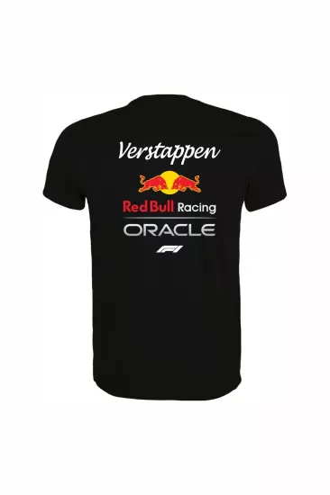 Red Bull Oracle Baskılı, Günlük & Spor T-Shirt Unisex Siyah %100 Pamuk Regular Tişört
