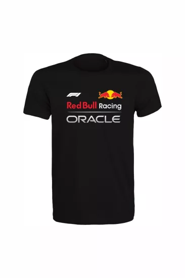 Red Bull Oracle Baskılı, Günlük & Spor T-Shirt Unisex Siyah %100 Pamuk Regular Tişört