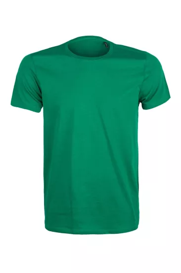 Premium Pamuk Likralı Basic Tişört Rahat Kalıp Unisex Günlük Spor T-Shirt Yeşil