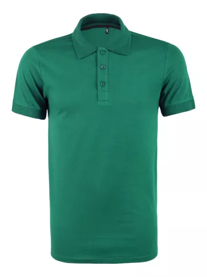 Polo Yaka Tişört  Rahat Kalıp Nefes Alabilen Erkek Polo T-Shirt Yeşil