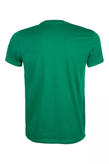 Premium Pamuk Likralı Basic Tişört Rahat Kalıp Unisex Günlük Spor T-Shirt Yeşil