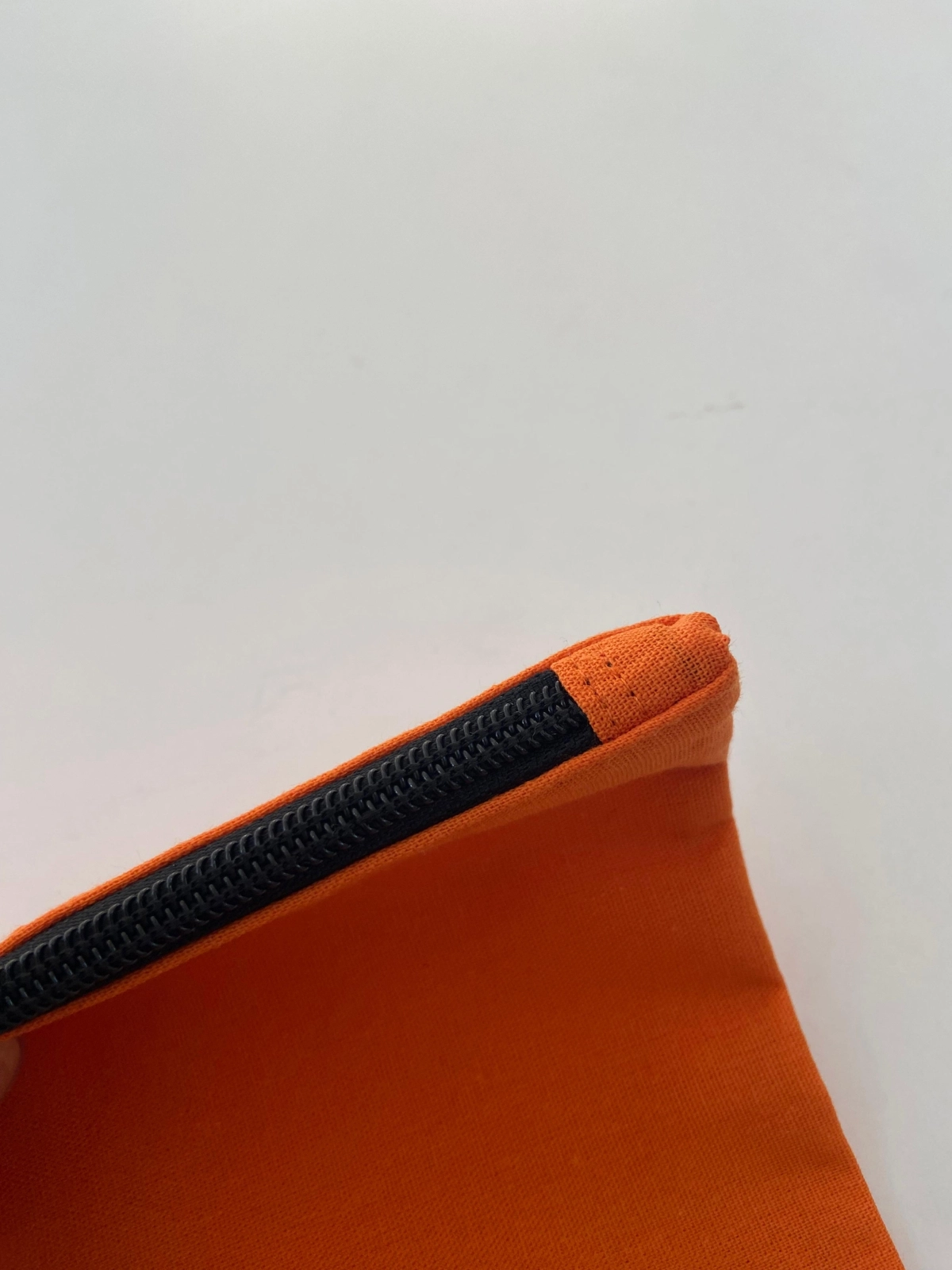 Kanvas Clutch Çanta Astarlı Dayanıklı Fermuarlı Günlük Kullanım Kadın El Çantası Organizer Çanta Turuncu