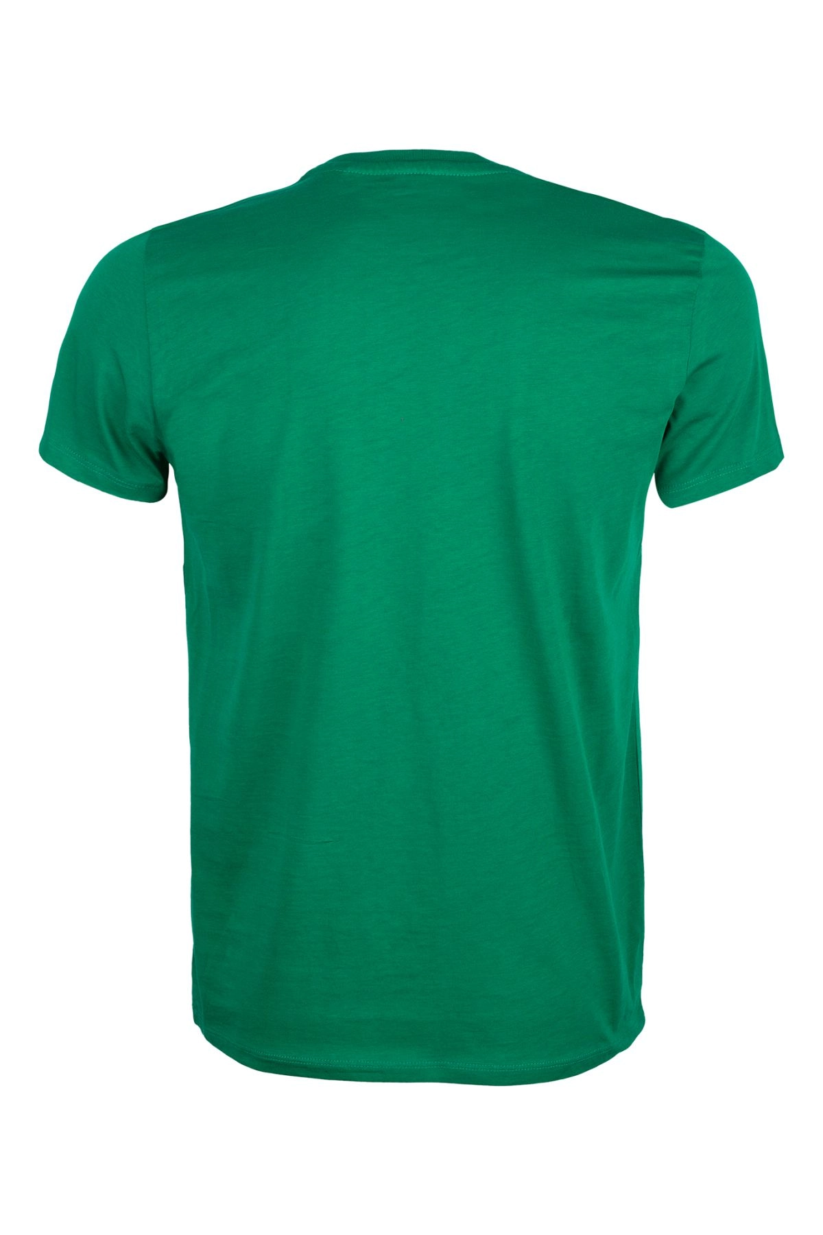 Premium Pamuk Likralı Basic Tişört Rahat Kalıp Unisex Günlük Spor T-Shirt Yeşil